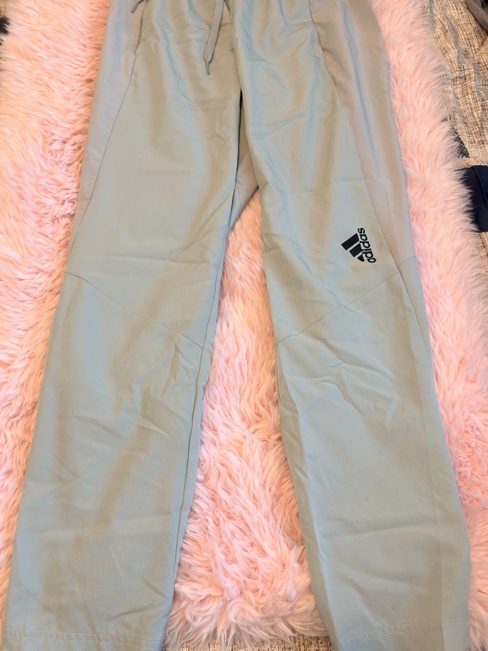 Adidas Men’s Light Gray Athletic Track Pants
